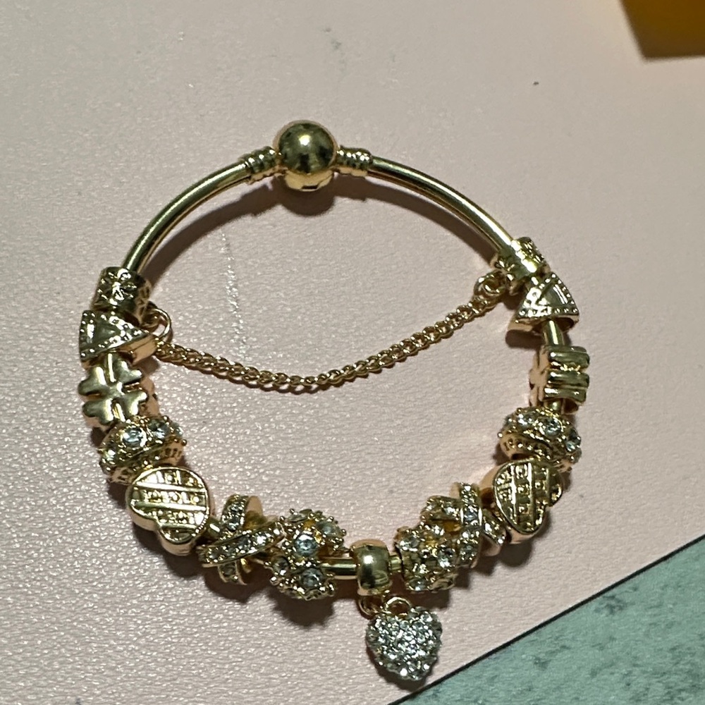 Elegant Gold Charm Bracelet
